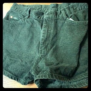 Black jean shorts